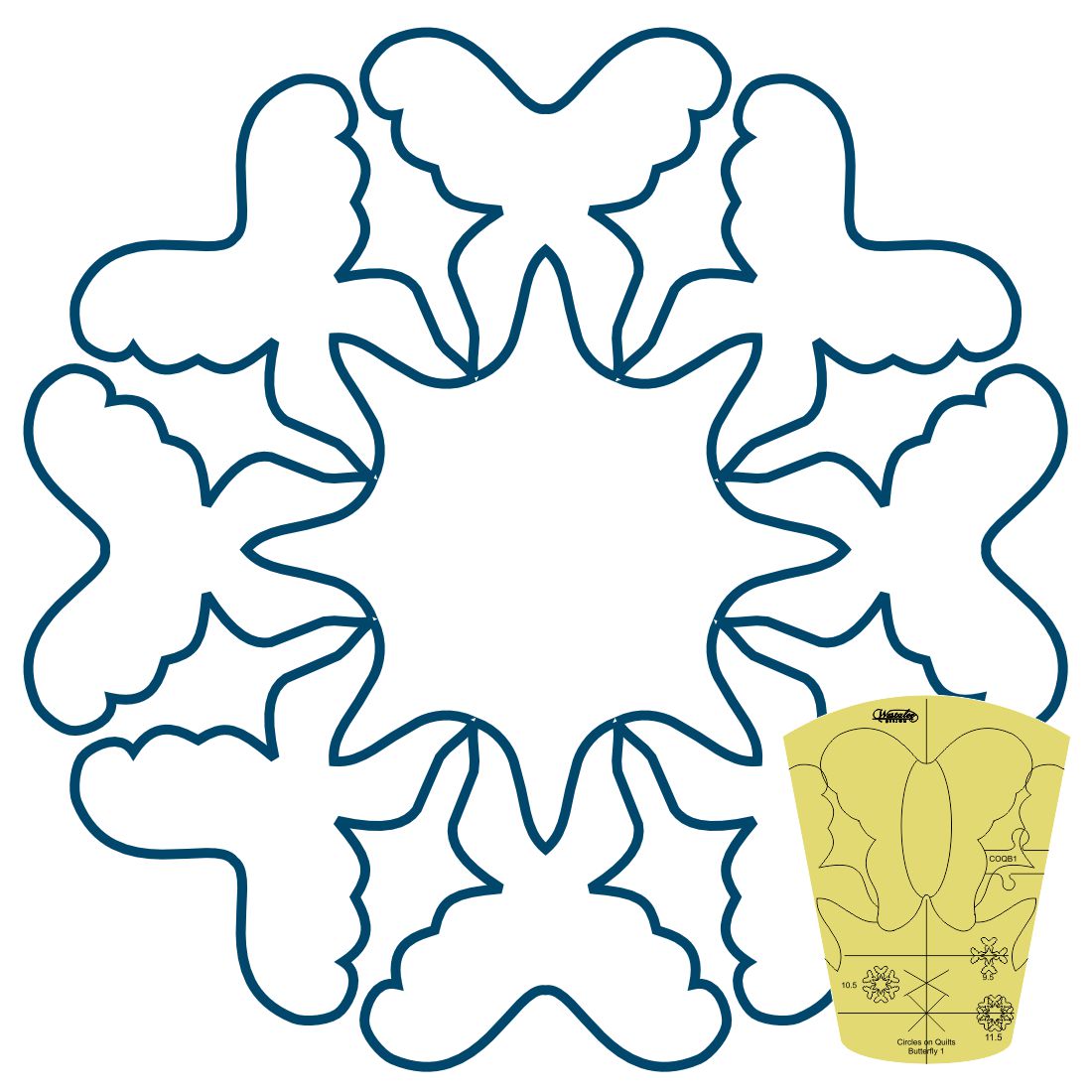 Punch with Judy > Westalee Circles on Quilts Butterfly Template